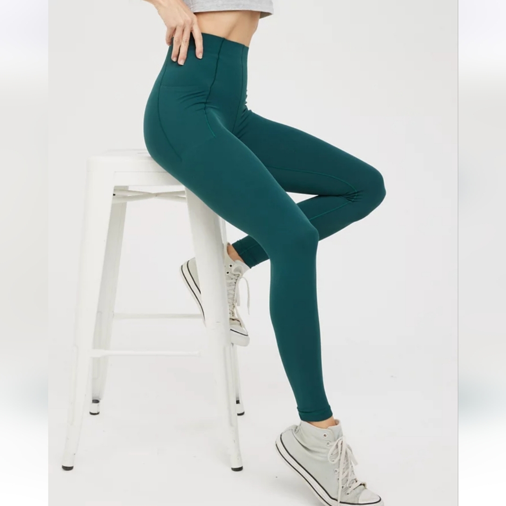 OFFLINE By Aerie Real Me Xtra Hold UP! Pocket Legging Deep Forest Green Xs